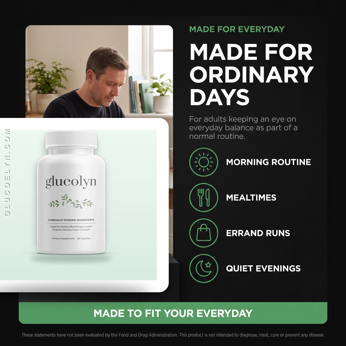 Who Glucolyn is for: adults keeping an eye on everyday balance through mornings, mealtimes, errands and quiet evenings